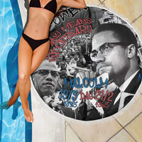 Malcolm X Beach Blanket Quotes Dates and Black History Activist Theme - Wonder Print Shop