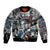 Malcolm X Bomber Jacket Quotes Dates and Black History Activist Theme - Wonder Print Shop