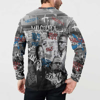 Malcolm X Button Sweatshirt Quotes Dates and Black History Activist Theme - Wonder Print Shop