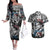 Malcolm X Couples Matching Off The Shoulder Long Sleeve Dress and Hawaiian Shirt Quotes Dates and Black History Activist Theme - Wonder Print Shop