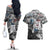 Malcolm X Couples Matching Off The Shoulder Long Sleeve Dress and Hawaiian Shirt Quotes Dates and Black History Activist Theme - Wonder Print Shop