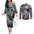 Malcolm X Couples Matching Off The Shoulder Long Sleeve Dress and Long Sleeve Button Shirt Quotes Dates and Black History Activist Theme - Wonder Print Shop