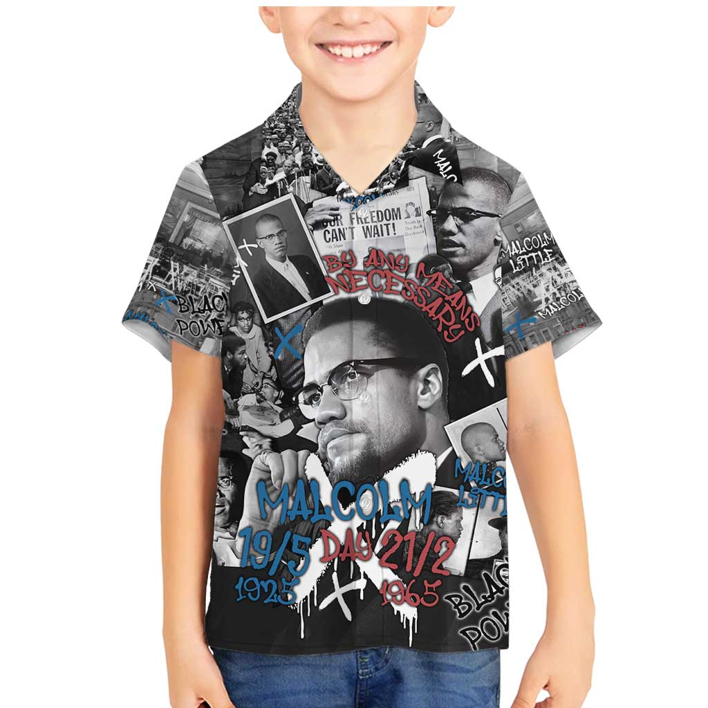Malcolm X Family Matching Mermaid Dress and Hawaiian Shirt Quotes Dates and Black History Activist Theme - Wonder Print Shop