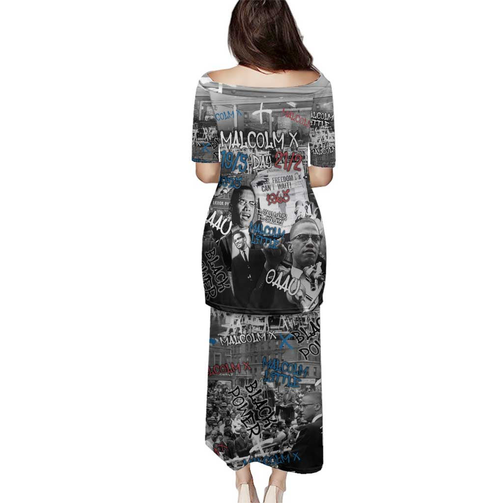 Malcolm X Family Matching Puletasi and Hawaiian Shirt Quotes Dates and Black History Activist Theme - Wonder Print Shop