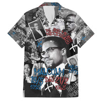 Malcolm X Family Matching Short Sleeve Bodycon Dress and Hawaiian Shirt Quotes Dates and Black History Activist Theme - Wonder Print Shop