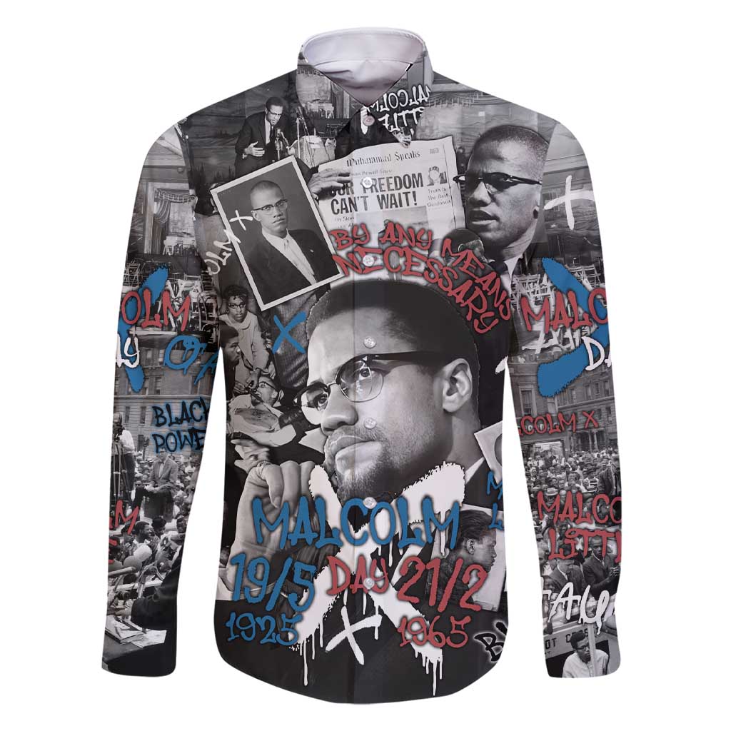 Malcolm X Family Matching Short Sleeve Bodycon Dress and Hawaiian Shirt Quotes Dates and Black History Activist Theme - Wonder Print Shop