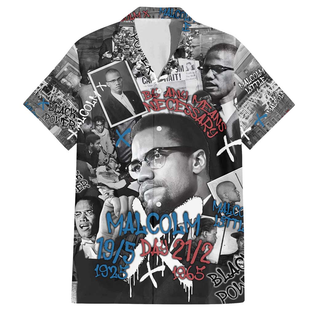 Malcolm X Family Matching Tank Maxi Dress and Hawaiian Shirt Quotes Dates and Black History Activist Theme - Wonder Print Shop
