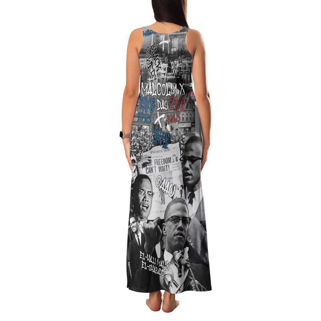 Malcolm X Family Matching Tank Maxi Dress and Hawaiian Shirt Quotes Dates and Black History Activist Theme - Wonder Print Shop