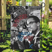 Malcolm X Garden Flag Quotes Dates and Black History Activist Theme - Wonder Print Shop