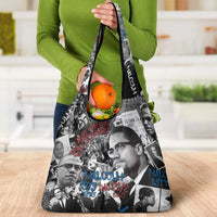 Malcolm X Grocery Bag Quotes Dates and Black History Activist Theme - Wonder Print Shop