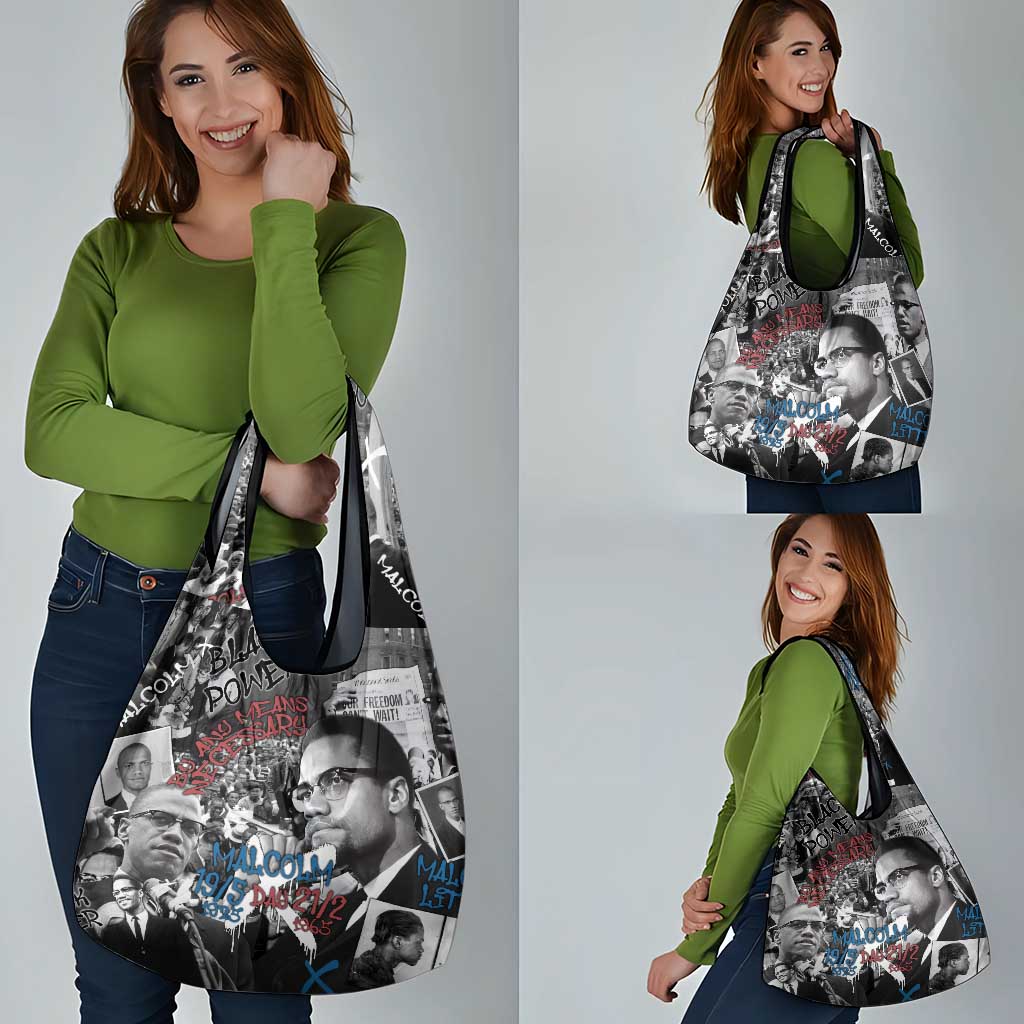 Malcolm X Grocery Bag Quotes Dates and Black History Activist Theme - Wonder Print Shop