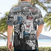 Malcolm X Hawaiian Shirt Quotes Dates and Black History Activist Theme - Wonder Print Shop