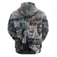 Malcolm X Hoodie Quotes Dates and Black History Activist Theme - Wonder Print Shop