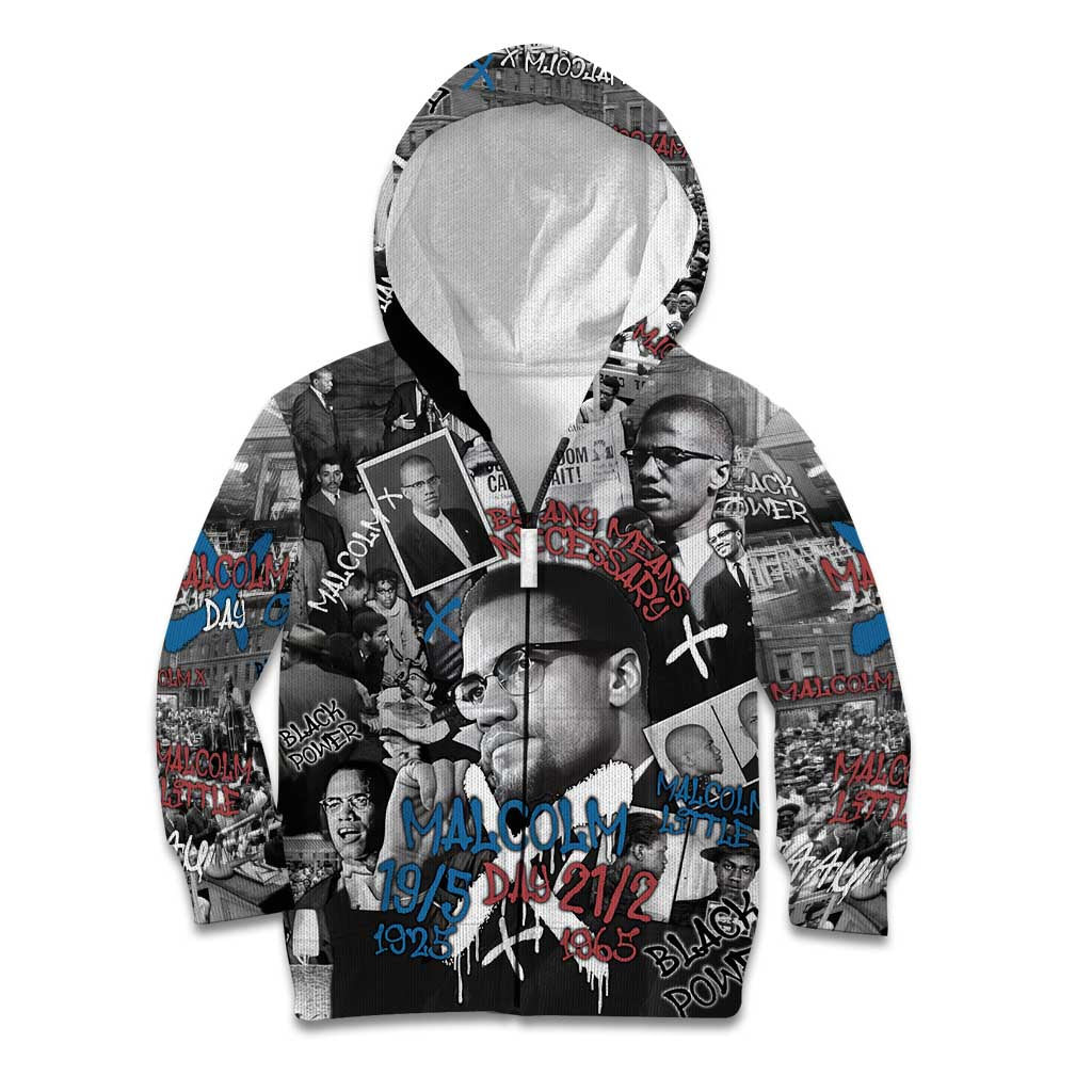 Malcolm X Kid Hoodie Quotes Dates and Black History Activist Theme - Wonder Print Shop