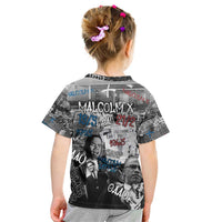 Malcolm X Kid T Shirt Quotes Dates and Black History Activist Theme - Wonder Print Shop
