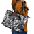 Malcolm X Leather Tote Bag Quotes Dates and Black History Activist Theme - Wonder Print Shop