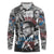 Malcolm X Long Sleeve Polo Shirt Quotes Dates and Black History Activist Theme - Wonder Print Shop