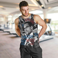 Malcolm X Men Tank Top Quotes Dates and Black History Activist Theme - Wonder Print Shop