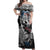 Malcolm X Off Shoulder Maxi Dress Quotes Dates and Black History Activist Theme - Wonder Print Shop