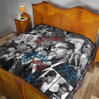Malcolm X Quilt Quotes Dates and Black History Activist Theme - Wonder Print Shop
