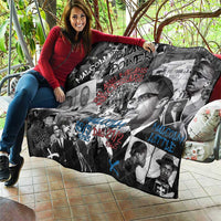 Malcolm X Quilt Quotes Dates and Black History Activist Theme - Wonder Print Shop