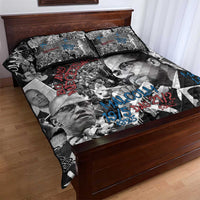 Malcolm X Quilt Bed Set Quotes Dates and Black History Activist Theme - Wonder Print Shop