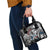 Malcolm X Shoulder Handbag Quotes Dates and Black History Activist Theme - Wonder Print Shop