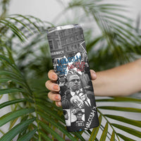 Malcolm X Skinny Tumbler Quotes Dates and Black History Activist Theme - Wonder Print Shop