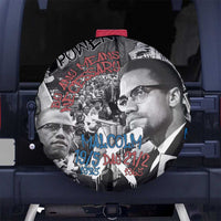 Malcolm X Spare Tire Cover Quotes Dates and Black History Activist Theme - Wonder Print Shop