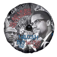 Malcolm X Spare Tire Cover Quotes Dates and Black History Activist Theme - Wonder Print Shop