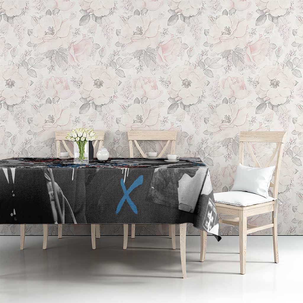 Malcolm X Tablecloth Quotes Dates and Black History Activist Theme - Wonder Print Shop