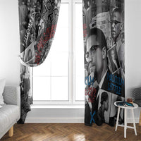 Malcolm X Window Curtain Quotes Dates and Black History Activist Theme - Wonder Print Shop