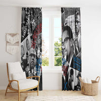Malcolm X Window Curtain Quotes Dates and Black History Activist Theme - Wonder Print Shop