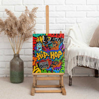 Hip Hop Graffiti Style Canvas Wall Art Black Melanin Text and Urban Street Art Design - Wonder Print Shop