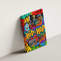 Hip Hop Graffiti Style Canvas Wall Art Black Melanin Text and Urban Street Art Design - Wonder Print Shop