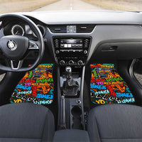 Hip Hop Graffiti Style Car Mats Black Melanin Text and Urban Street Art Design - Wonder Print Shop