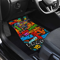 Hip Hop Graffiti Style Car Mats Black Melanin Text and Urban Street Art Design - Wonder Print Shop