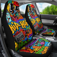 Hip Hop Graffiti Style Car Seat Cover Black Melanin Text and Urban Street Art Design - Wonder Print Shop