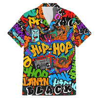 Hip Hop Graffiti Style Family Matching Mermaid Dress and Hawaiian Shirt Black Melanin Text and Urban Street Art Design - Wonder Print Shop