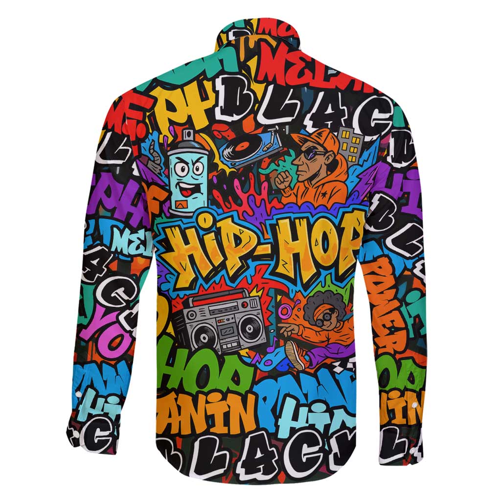 Hip Hop Graffiti Style Family Matching Summer Maxi Dress and Hawaiian Shirt Black Melanin Text and Urban Street Art Design - Wonder Print Shop