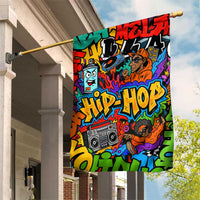 Hip Hop Graffiti Style Garden Flag Black Melanin Text and Urban Street Art Design - Wonder Print Shop