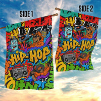 Hip Hop Graffiti Style Garden Flag Black Melanin Text and Urban Street Art Design - Wonder Print Shop