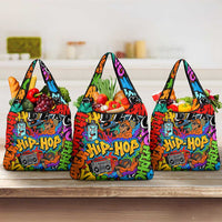 Hip Hop Graffiti Style Grocery Bag Black Melanin Text and Urban Street Art Design - Wonder Print Shop
