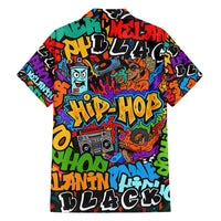 Hip Hop Graffiti Style Hawaiian Shirt Black Melanin Text and Urban Street Art Design - Wonder Print Shop
