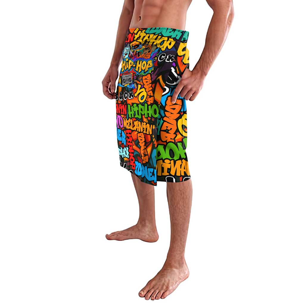 Hip Hop Graffiti Style Lavalava Black Melanin Text and Urban Street Art Design - Wonder Print Shop