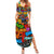 Hip Hop Graffiti Style Summer Maxi Dress Black Melanin Text and Urban Street Art Design - Wonder Print Shop