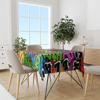 Hip Hop Graffiti Style Tablecloth Black Melanin Text and Urban Street Art Design - Wonder Print Shop