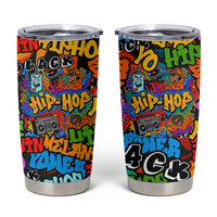 Hip Hop Graffiti Style Tumbler Cup Black Melanin Text and Urban Street Art Design - Wonder Print Shop