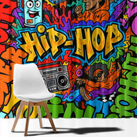 Hip Hop Graffiti Style Window Curtain Black Melanin Text and Urban Street Art Design - Wonder Print Shop