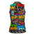 Hip Hop Graffiti Style Women Sleeveless Polo Shirt Black Melanin Text and Urban Street Art Design - Wonder Print Shop